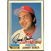 Image 1 : 1982 TOPPS BASEBALL JOHNNY BENCH (HOF)