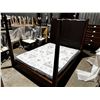 Image 1 : SHERMAG BED QUEEN 60" BROWN WOOD #137069 TL Z3 0752 (MATTRESS NOT INCLUDED)