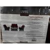 Image 2 : LIVING ACCENTS 4pcs OUTDOOR PATIO SET (1-TABLE, 2-LOUNGE CHAIRS, 1-LOVESEAT) #8048166