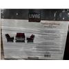 Image 2 : LIVING ACCENTS 4pcs OUTDOOR PATIO SET (1-TABLE, 2-LOUNGE CHAIRS, 1-LOVESEAT) #8048166