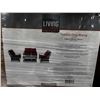Image 2 : LIVING ACCENTS 4pcs OUTDOOR PATIO SET (1-TABLE, 2-LOUNGE CHAIRS, 1-LOVESEAT) #8048166