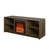 Image 1 : MAINSTAYS BLACK OAK FIREPLACE TV STAND (FOR 65" TV) 60"x20"x24" #8620335WCOM