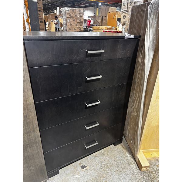 5-DRAWER DRESSER -CHARCOAL GREY 36"x18"x49"