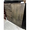 Image 1 : 5-DRAWER, 2 DOOR DRESSER -GREY 48"x18.5"x49"