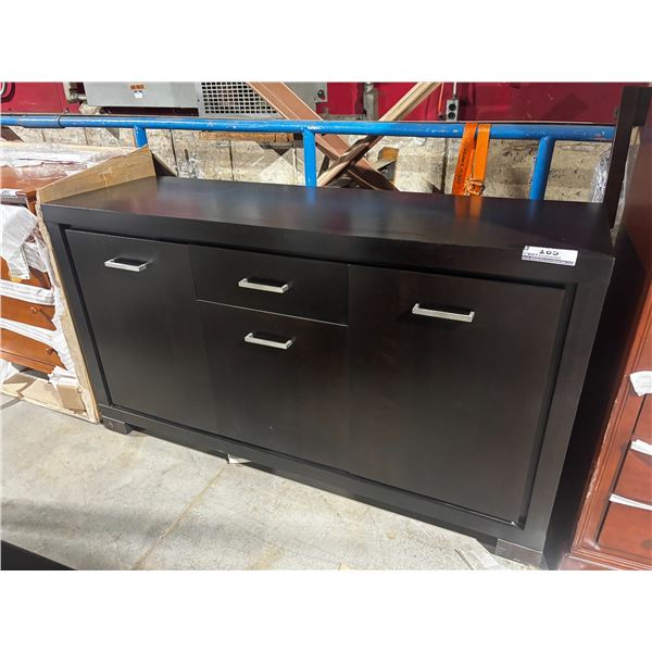 2-DRAWER, 2 DOOR DRESSER -BLACK 63"x20"x35"