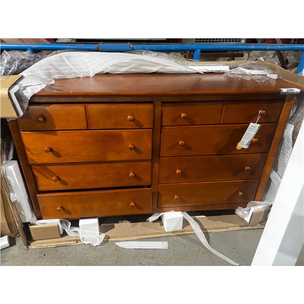 8-DRAWER DRESSER -BROWN 56"x20"x35"