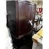 Image 1 : 2-DRAWER, 2 DOOR ARMOIRE -BROWN 46"x22"x73"