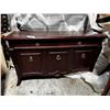 Image 1 : 2-DRAWER, 3 DOOR CABINET -BURGUNDY 57"x17"x31"