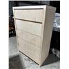 Image 1 : 5 DRAWER DRESSER -RAW WOOD-UNFINISHED 36"x19"x54"