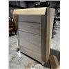 Image 1 : 6 DRAWER DRESSER -RAW WOOD-UNFINISHED 36"x19"x54"