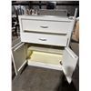 Image 2 : 2-DRAWER, 3 DOOR DRESSER -WHITE 45"x20"x53