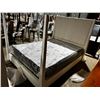 Image 1 : QUEEN BED WHITE 66"x89" (MATTRESS NOT INCLUDED)