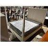 Image 1 : QUEEN BED WHITE 66"x89" (MATTRESS NOT INCLUDED)