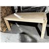 Image 1 : NATURAL WOOD TABLE 72"x40"x30"