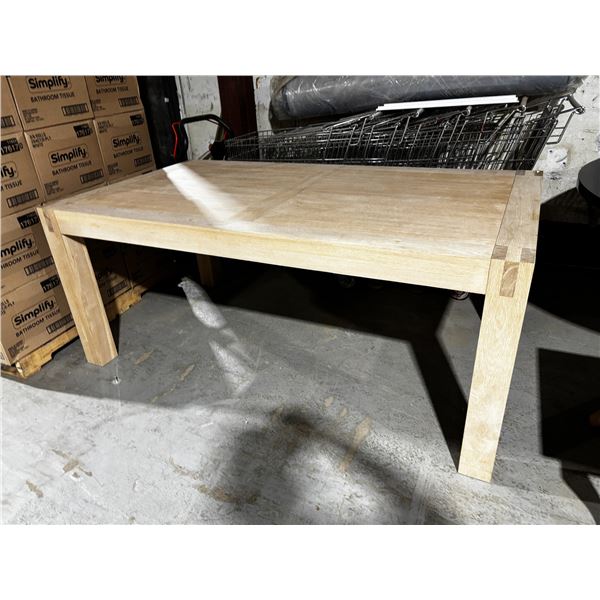 NATURAL WOOD TABLE 72"x40"x30"