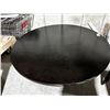 Image 4 : ROUND DARK BROWN WOOD TABLE 60"d. (DAMAGED)