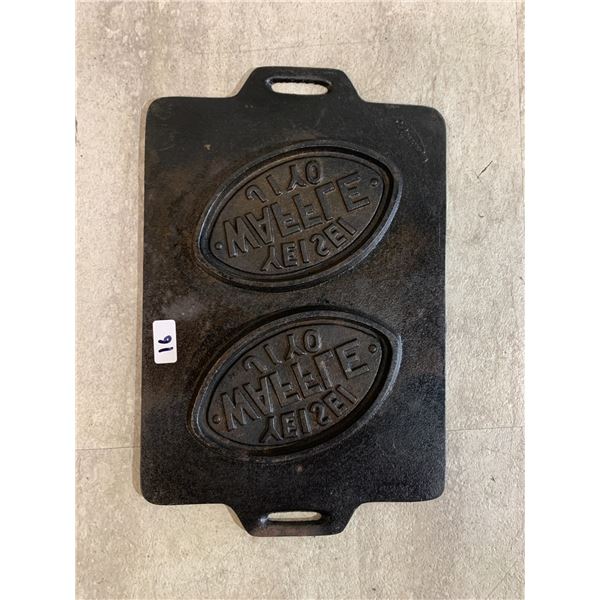 Vintage Nambu Tekki Cast Iron Waffle Plate
