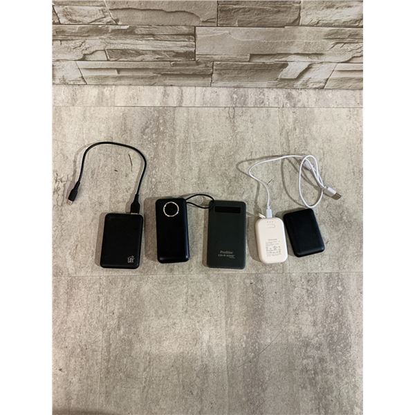 Lot Of 5 Portable Chargers