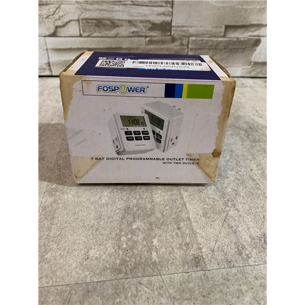 FOSPOWER 7 Day Digital Programmable Outlet Timer