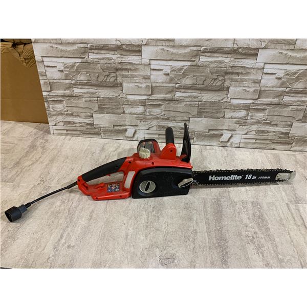 Homelite 16in 12A Electric Chainsaw - Model: UT43122B