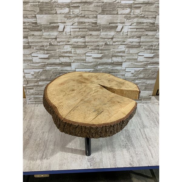 Rustic Live Edge Wood Slice Coffee Table