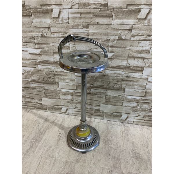 Vintage Chrome & Metal Standing Floor Ashtray
