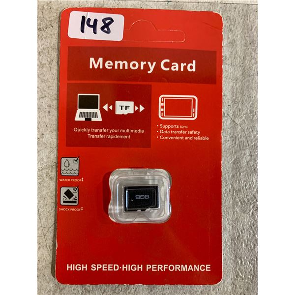 8GB High Speed High Performance Memory Card