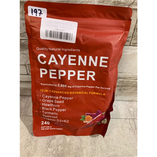 Cayenne Pepper Softgels - Equivilant To 3000 MG Of Cayenne Pepper Per Serving - 240 Softgels