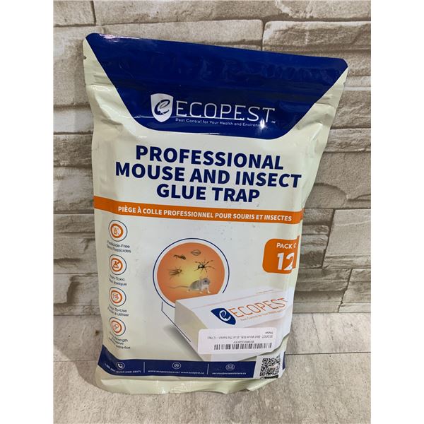 Ecopest Professional Mouse & Insect Glue Traps - 12 Pack