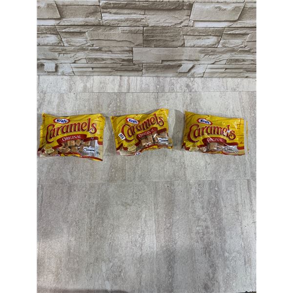 Lot Of 3 Bags Of Kraft Caramels Original