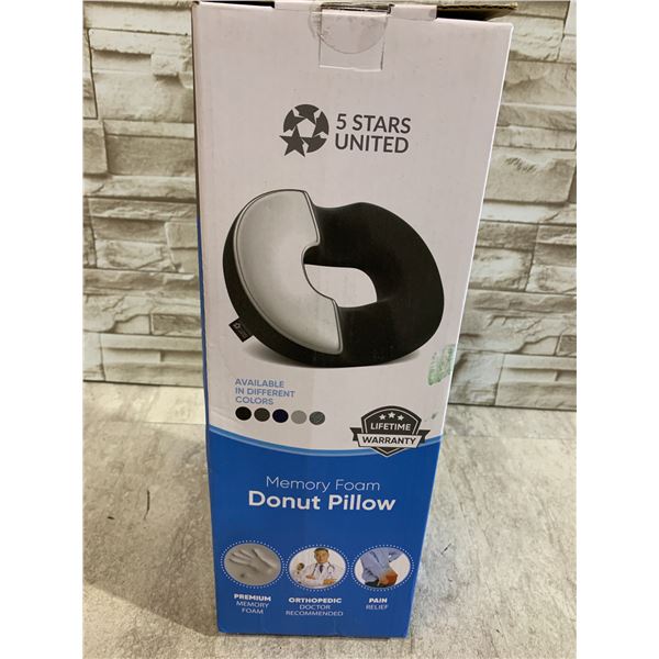 5 Stars United Memory Foam Donut Pillow