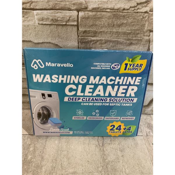 Maravello 1 Year Supply Of Washing Machine Cleaner Deep Cleaning Solution - 28 Tablets