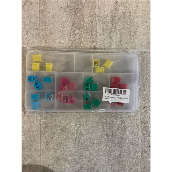 30 PCS - Automotive Combination Low & Tall STD Profile JCASE Box Shaped Assortment Fuse Kit For Ford