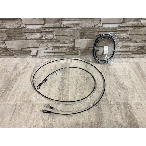 Lot Of 2 3mm 200CM/6.6Ft Long Outdoor Travel Security Cable Lock 2 Packs