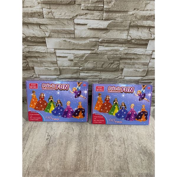 Lot Of 2 DIY Fabric Poke In Fun Princesses Kits