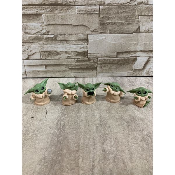 Lot Of 5 Grogu Baby Yoda Statue Mini Figs