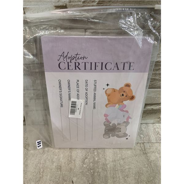 Adoption Certificate Cards