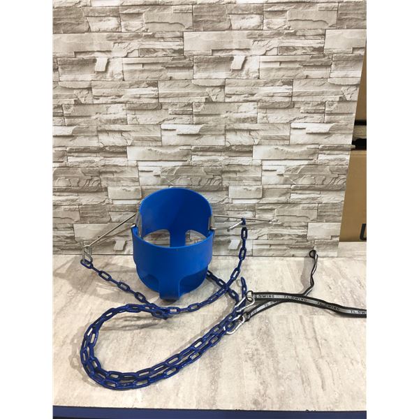 Blue Plastic Toddler Bucket Swing Seat