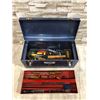 Image 1 : Vintage Beach Metal Toolbox - Includes Some Tools Inside