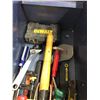 Image 4 : Vintage Beach Metal Toolbox - Includes Some Tools Inside
