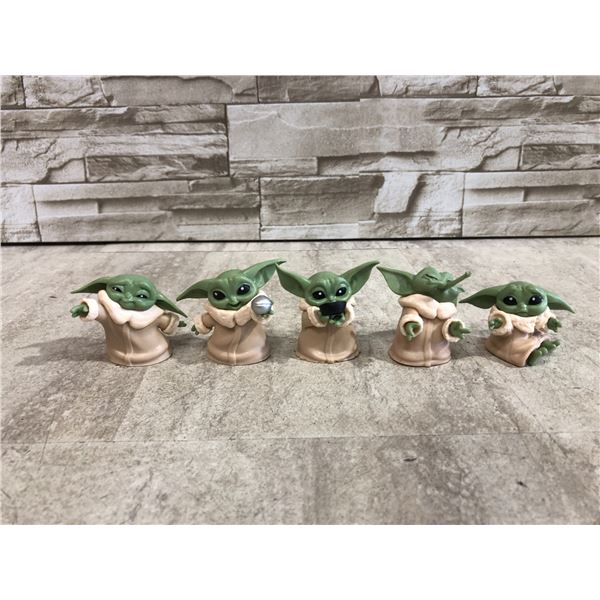 Lot Of 5 Grogu Baby Yoda Statue Mini Figs