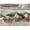 Image 2 : Lot Of 5 Grogu Baby Yoda Statue Mini Figs