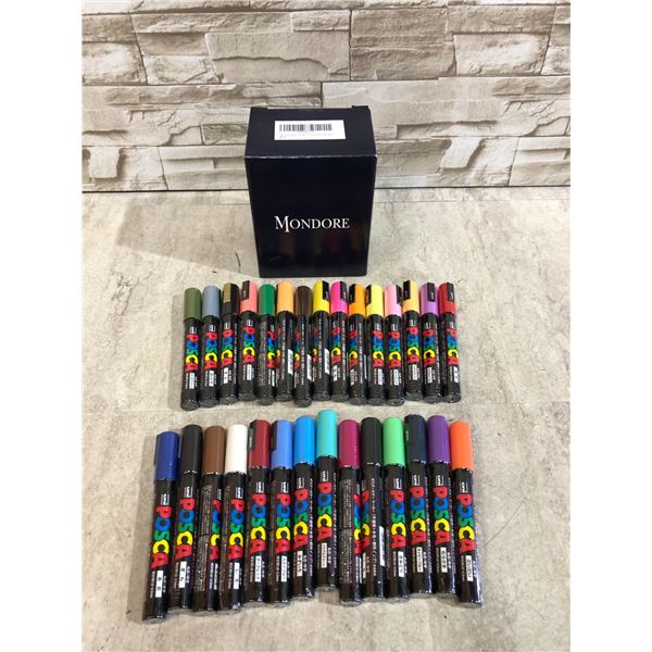 Posca Acrylic Paint Marker Pens - 29 PCS