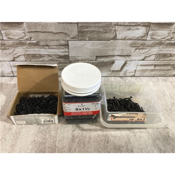 Assortment Of Drywall Screws 6x1 5/8 & 6x1 1/4 & Floor Screws 8x1 1/2