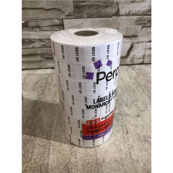 Perco Best By For Monarch 1136 Price Gun - 8 Rolls, 14,000 Marking Labels