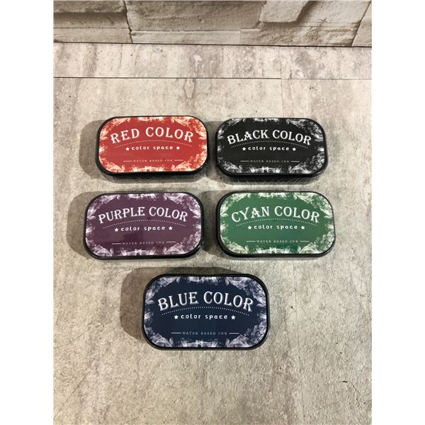 5 Different Colour Ink Pads