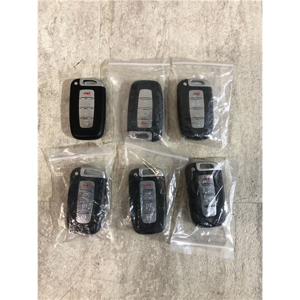 Lot Of 6 Empty Programmable Car Key Fobs