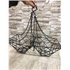 Image 1 : Lot Of 2 Black Metal Wire Hanging Baskets