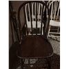 Image 2 : Five Wooden Spindle Back Chairs, Four White, One Brown