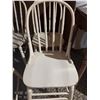 Image 3 : Five Wooden Spindle Back Chairs, Four White, One Brown